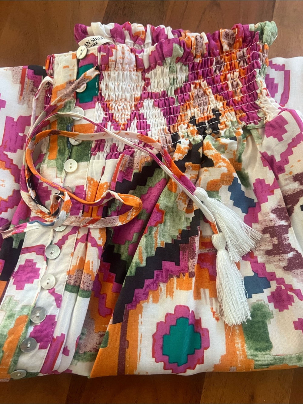 Christian Siriano Pink Orange Multicolor Geometric Maxi Skirt - Picture 5 of 9